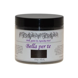 Deep Black - farba mleczna w proszku z efektem spękań