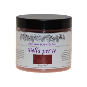 Deep Red - farba mleczna  w proszku z efektem spękań